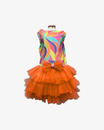 Vestido Confete laranja 1